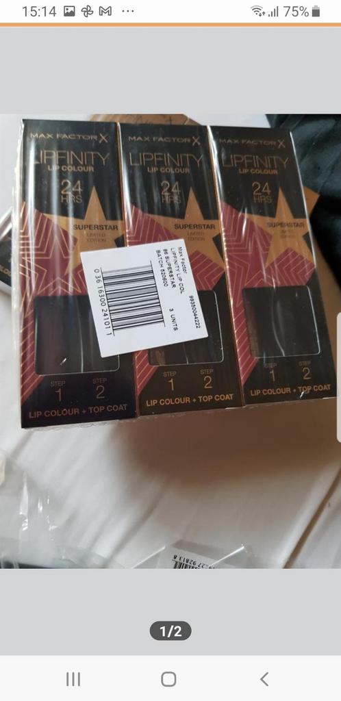 10 stuks maxfactor lipfinity zonder topcoat nr 86, Ophalen of Verzenden, Nieuw, Overige kleuren, Handen en Nagels