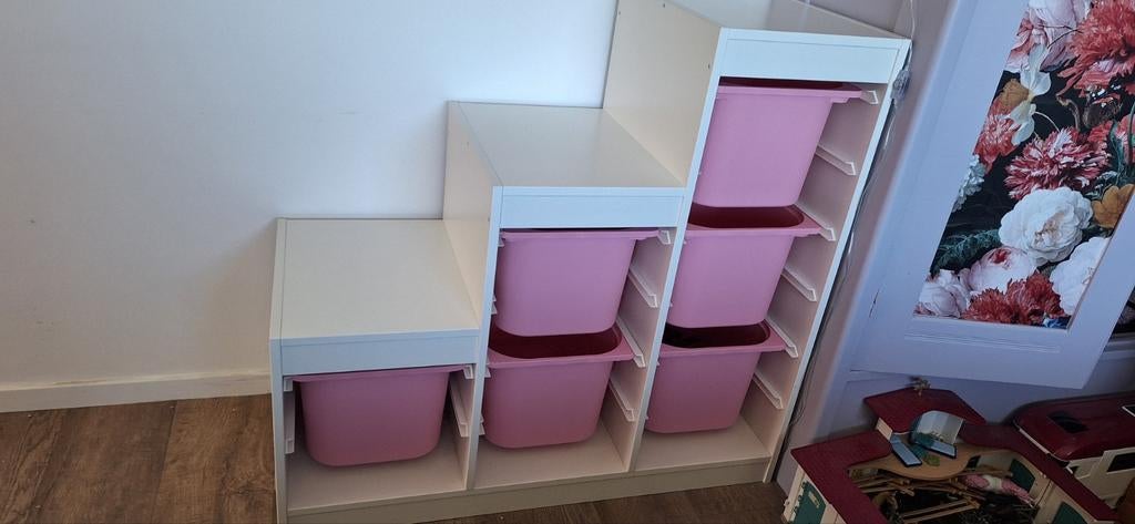 IKEA Trofast kast met roze bakken, Ophalen, Gebruikt