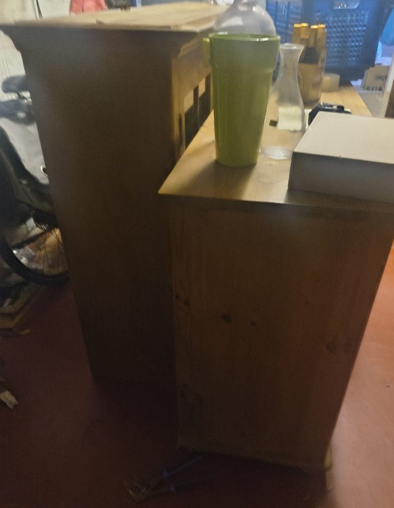 dressoir kast, Ophalen, Gebruikt, Met deur(en), Oud grenen apothekerskast