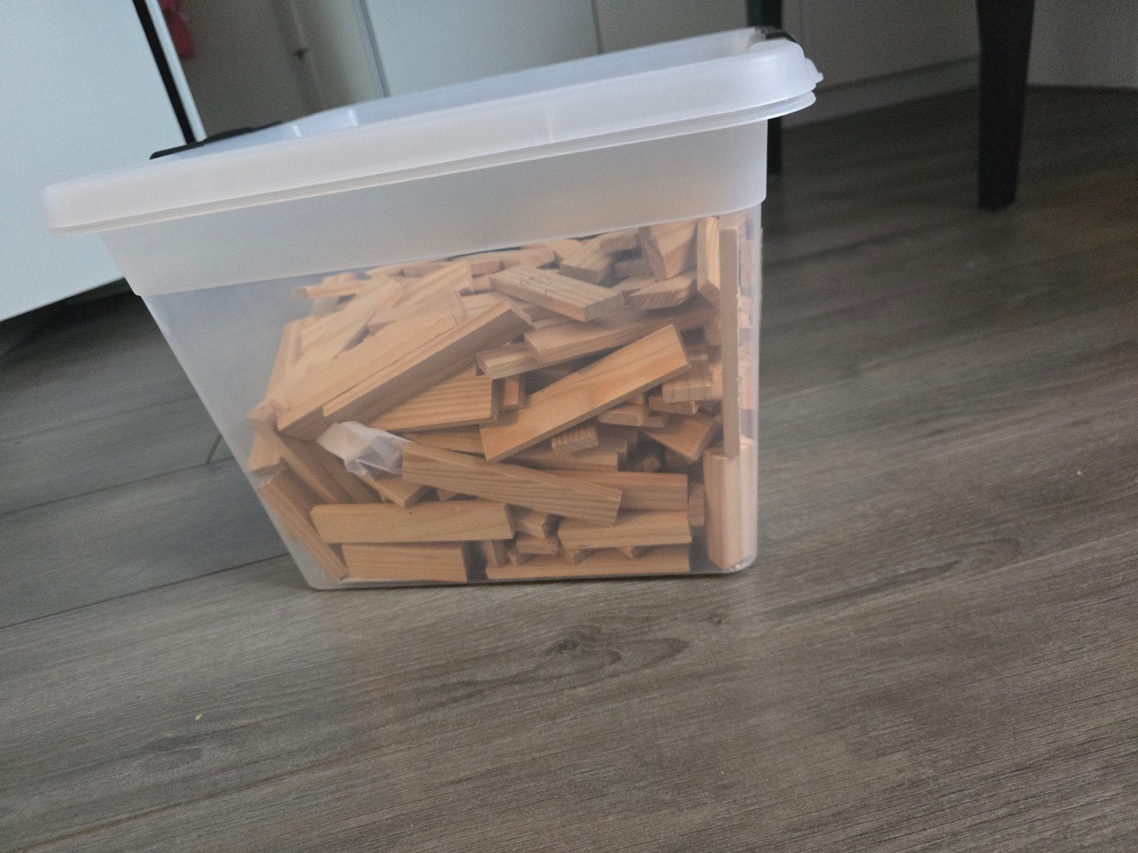 Grote set houten Kapla in opbergbox, Ophalen of Verzenden, Gebruikt