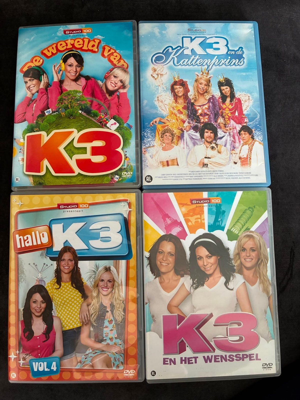 K3 DVD Collectie: De Wereld Van K3, Kattenprins, Hallo K3 Vo, Cd's en Dvd's, Gebruikt, Verzamelbox, Alle leeftijden, Familie
