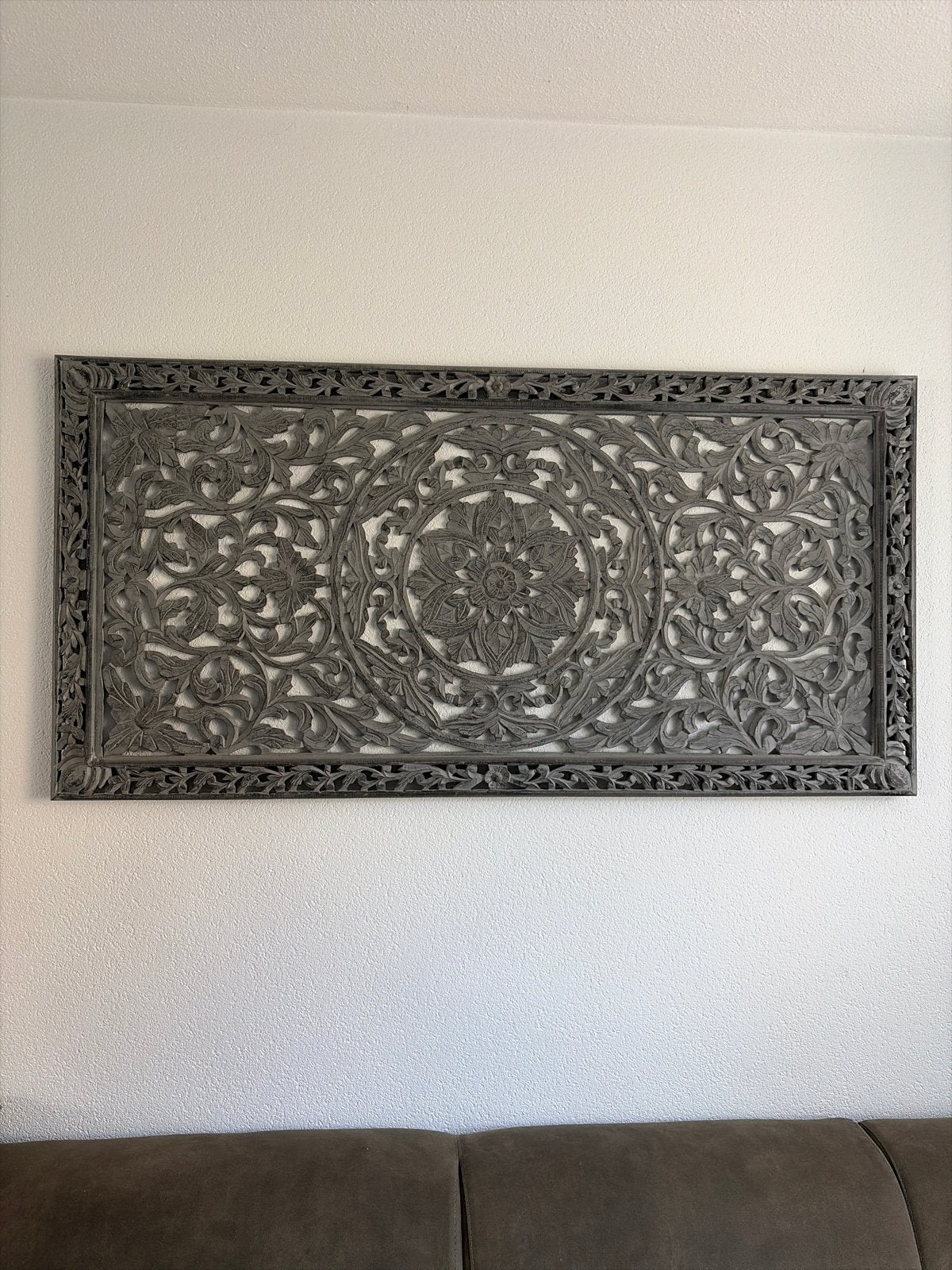 PTMD Houten Wandpaneel Grijs - 160x80, Ophalen, Hout, Zo goed als nieuw, Wandbord of Wandpaneel