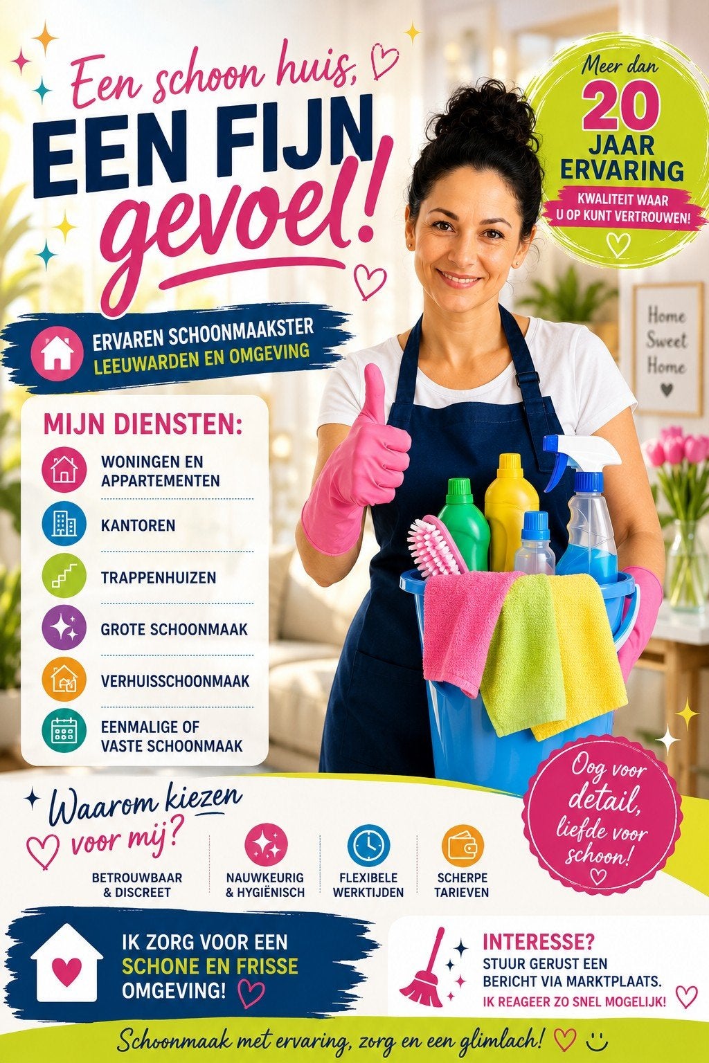 Ervaren schoonmaakster beschikbaar – Leeuwarden, Vacatures, Vacatures | Schoonmaak en Facilitaire diensten