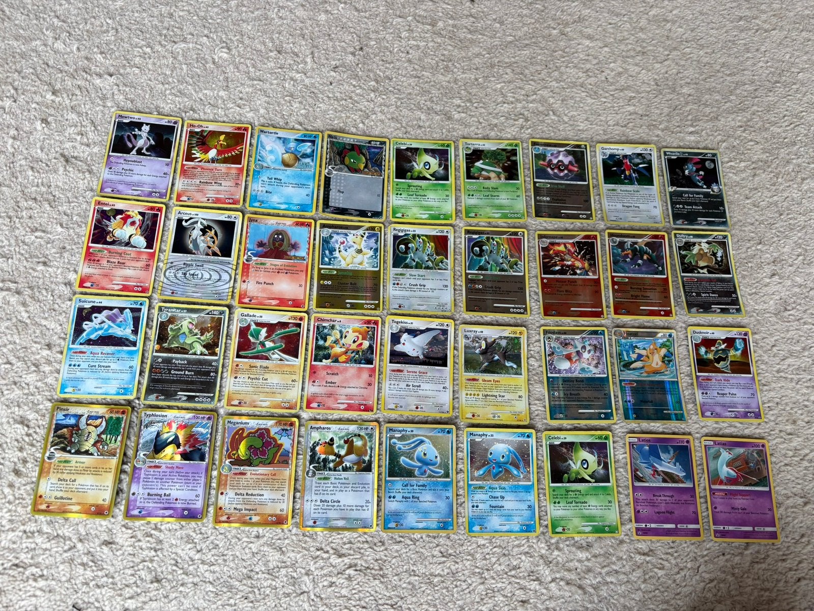 Holo pokemon kaarten 36 stuks 2006-2009, Ophalen of Verzenden, Zo goed als nieuw, Meerdere kaarten