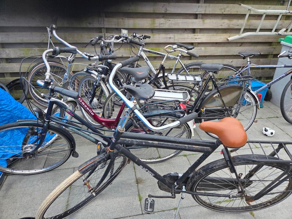 Partij fietsen loop sloop onderdelen, Fietsen en Brommers, Fietsonderdelen, Frame, Mountainbike, Ophalen