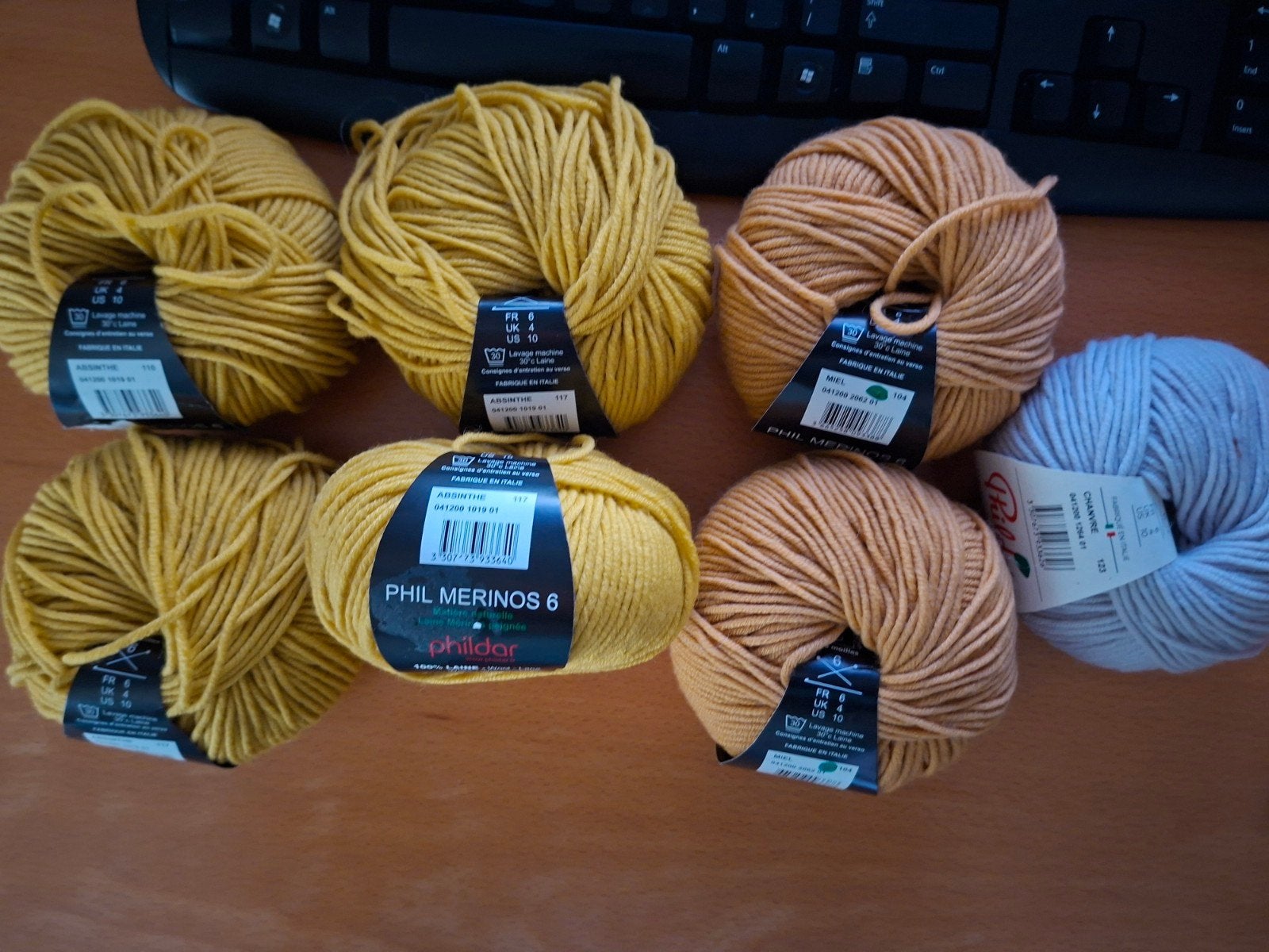 Phildar merinos 6 in 3 kleuren (zie omschrijving), Phildar, Nieuw, Ophalen of Verzenden, Breien