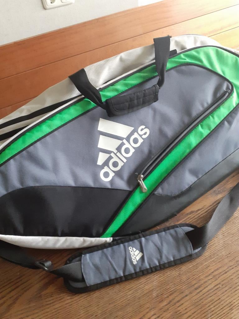 Adidas Tennis/Squash Tas - Grijs/Groen, Ophalen, Gebruikt, Tas, Adidas
