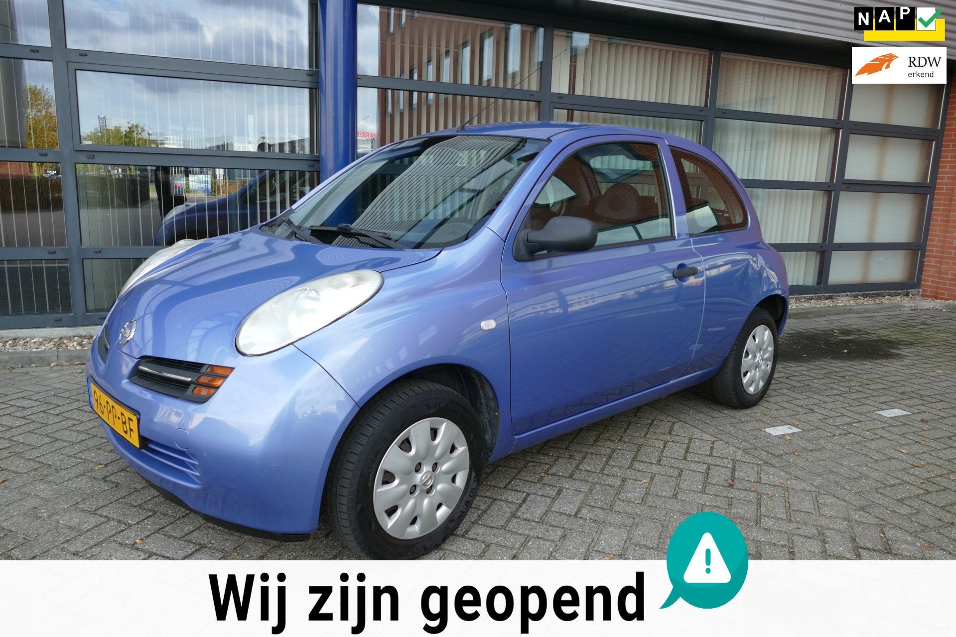 Nissan Micra 1.2 Visia 3 drs Apk 7-11-2027 Trekhaak, Auto's, Stof, Gebruikt, 31 €/maand, 4 cilinders