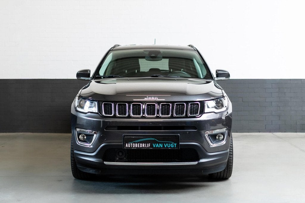 Jeep Compass 1.4 Limited leder, climate control Beats., Voorwielaandrijving, Gebruikt, Zwart, 4 cilinders