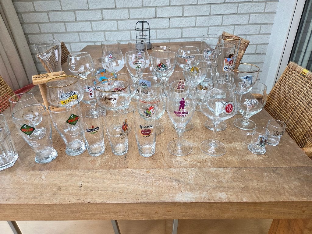 Grote verzameling bierglazen – Nederlands & Belgisch, Ophalen, Zo goed als nieuw, Glas of Glazen, Overige merken