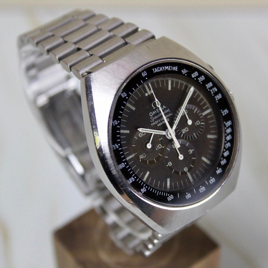 Omega Speedmaster Mark II - 145.014 - Tropical, Staal, Gebruikt, Polshorloge, Ophalen of Verzenden