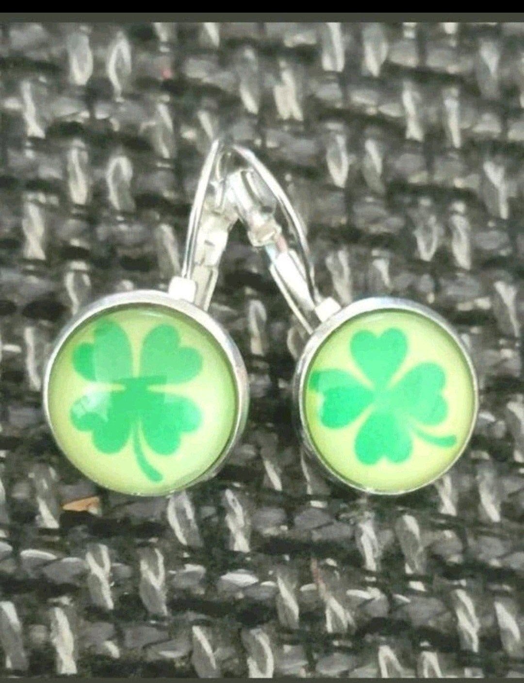 oorbellen klavertje vier, Sieraden, Tassen en Uiterlijk, Oorbellen, Verzenden, Nieuw, Zilver, Hangers