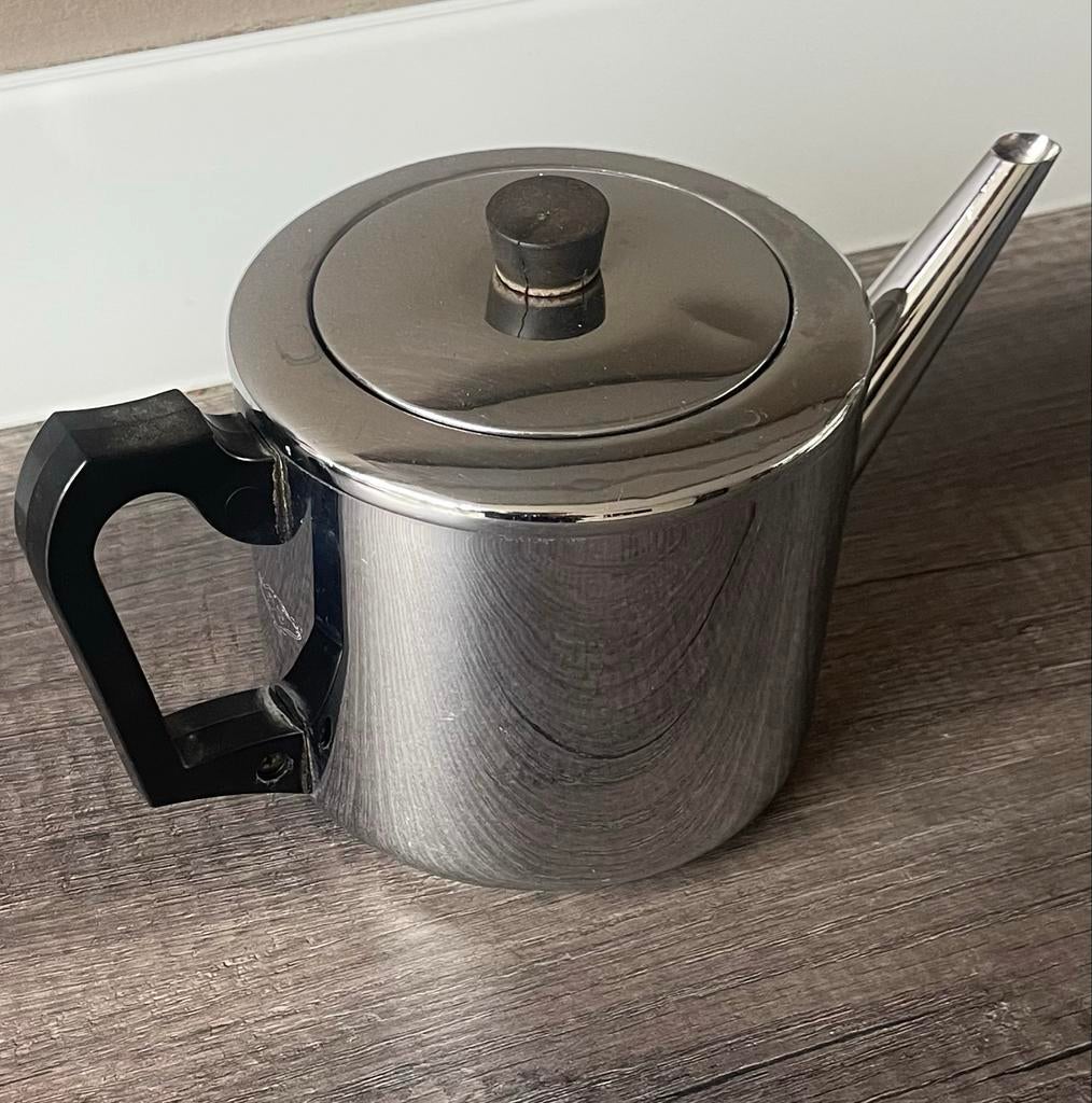 Daalderop theepot met bakelieten handvat, Gebruikt, Zilver, Metaal, Overige merken