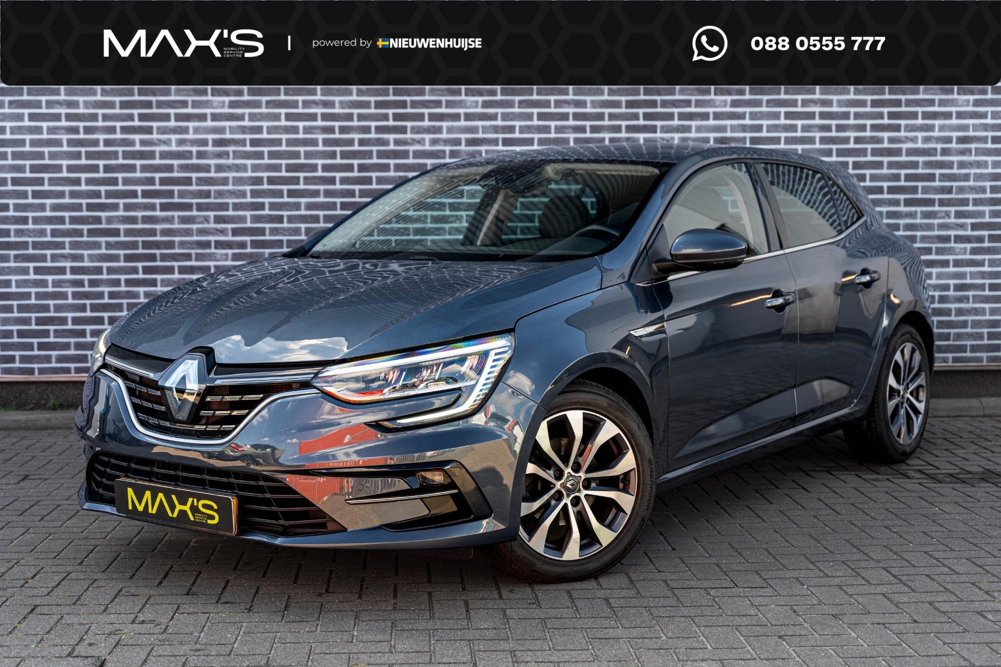 Renault Mégane 1.3 TCe 140 EDC Intens | Navigatie 9,3 inch, Stof, Gebruikt, 4 cilinders, 1650 kg