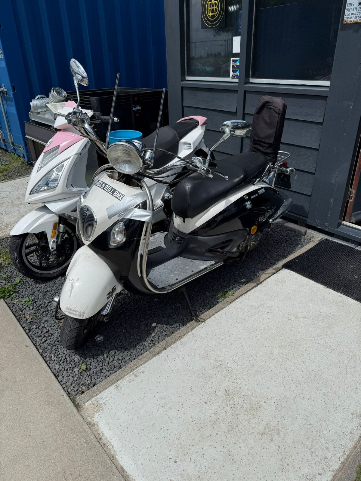 Grande retro scooter, Fietsen en Brommers, Snorfietsen en Snorscooters, Ophalen, Gebruikt, Benzine, Overige merken
