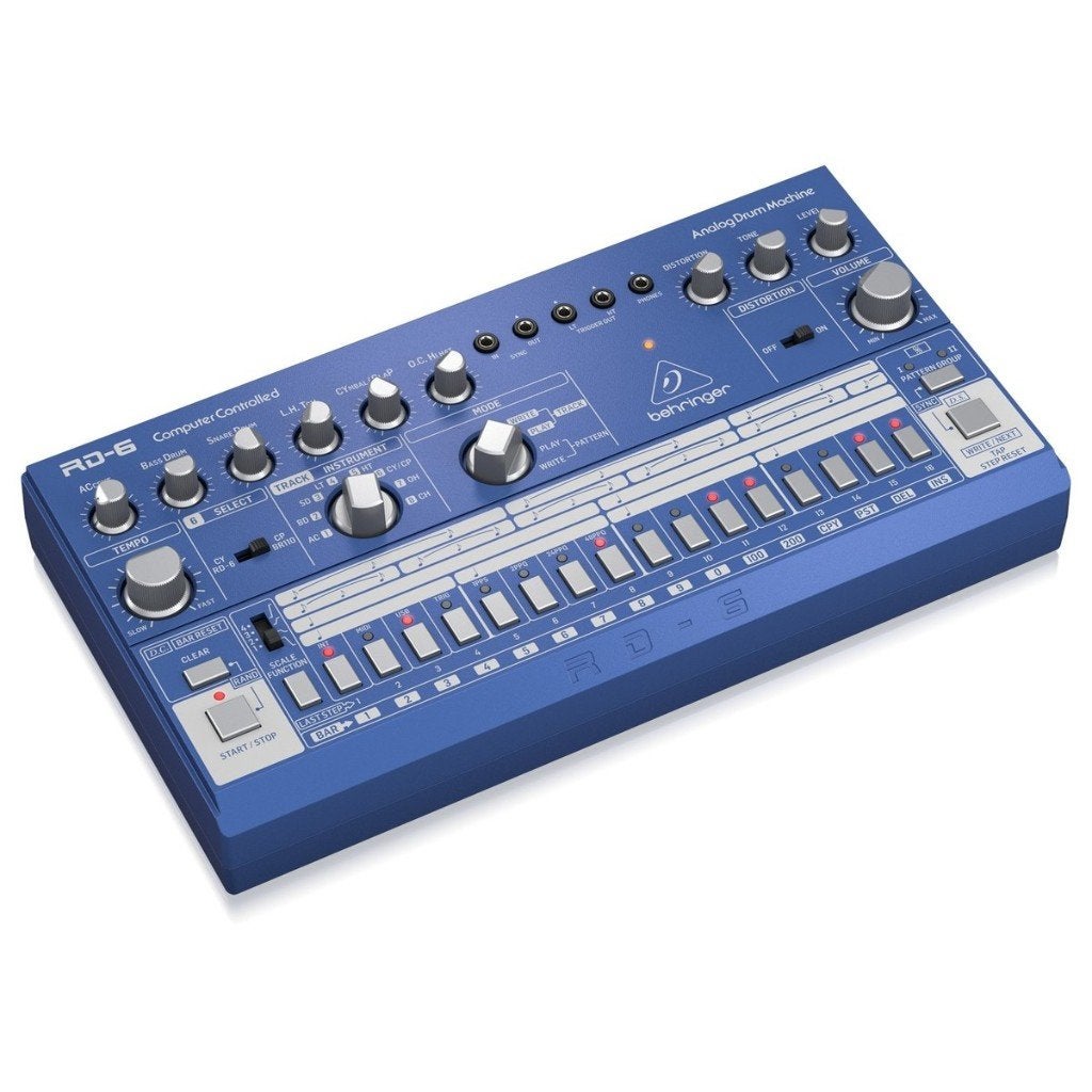 Behringer RD-6-BU Drummachine Blauw Analoge Beatbox, ., Nieuw, Ophalen of Verzenden, .