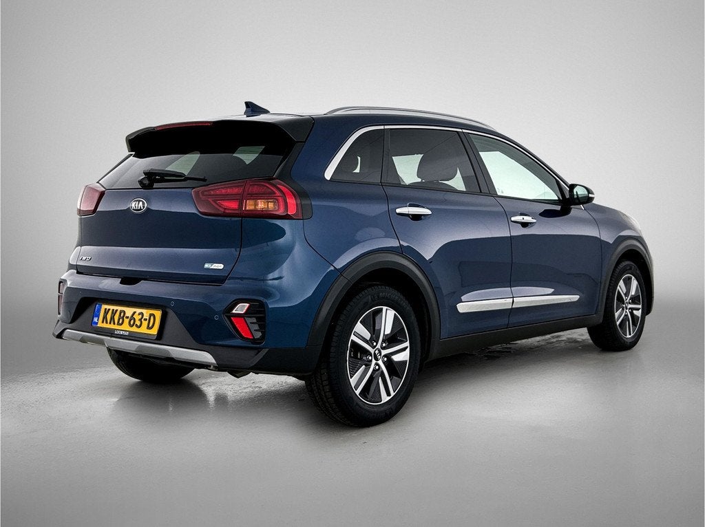 Kia Niro 1.6 GDi PHEV DynamicPlusLine | Stuur-/Stoelverwarmi, Auto's, Kia, 12 maanden, Gebruikt, Blauw, Leder