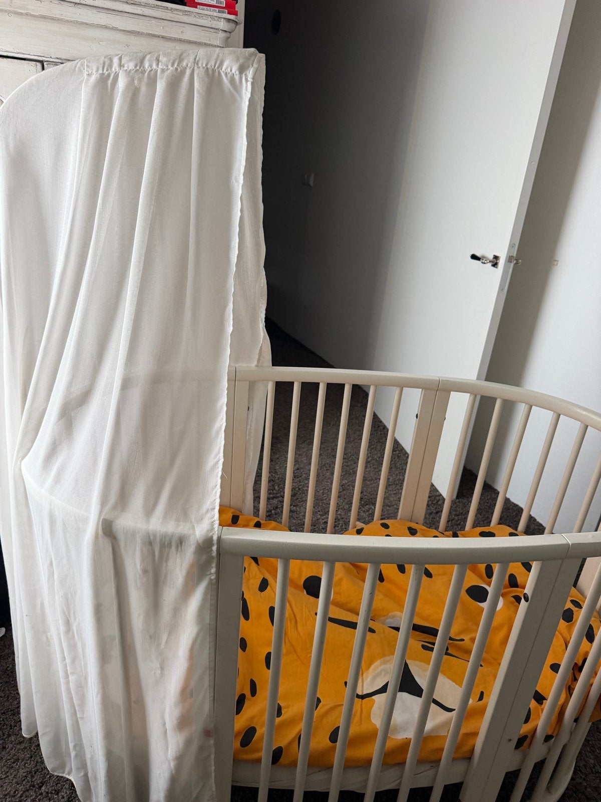 Stokke Wieg met Matras en Hemeltje, Ophalen, Zo goed als nieuw, Wieg