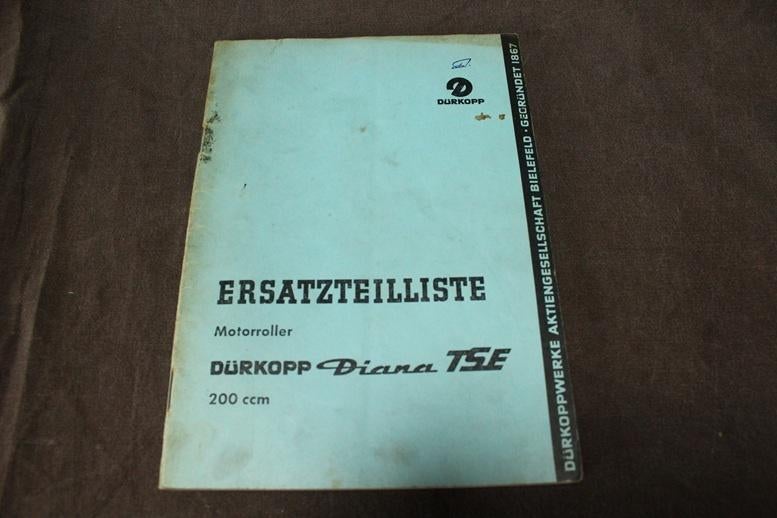 Dürkopp Diana TSE 200cc Motor Roller scooter ersatzteilliste, Motoren, Ophalen of Verzenden, Overige merken