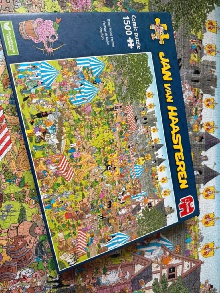 Jan van Haasteren Robin Hood Festival 1500, Ophalen of Verzenden, 500 t/m 1500 stukjes, Zo goed als nieuw, Legpuzzel