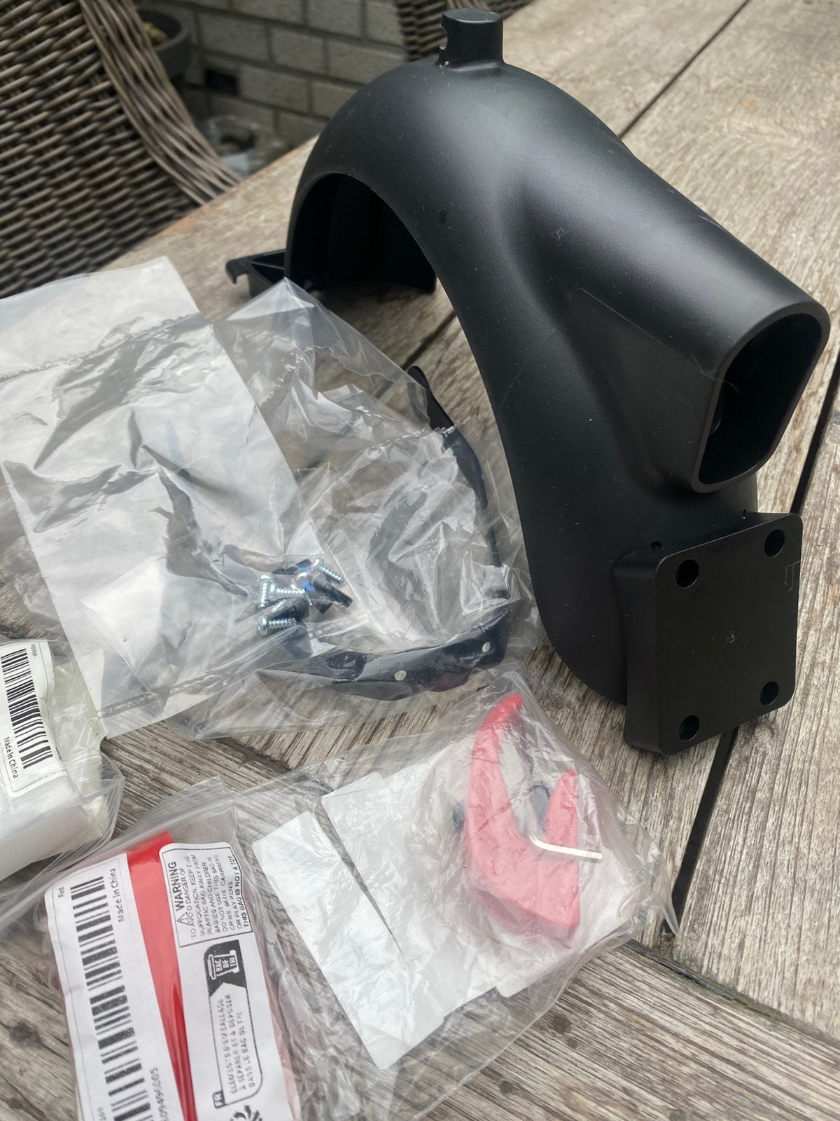 Achterspatbord met beugel en toebehoren, Fietsen en Brommers, Steps, Ophalen, Elektrische step (E-scooter)