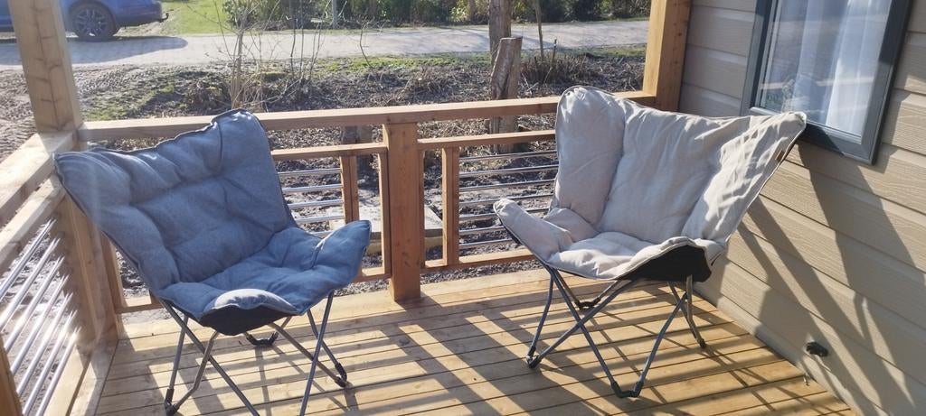 Nieuwe loungestoelen grijs en zandkleur, Ophalen of Verzenden