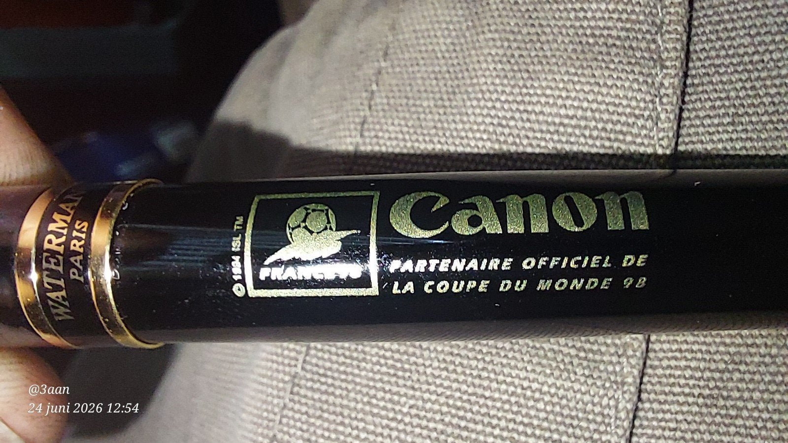 Dit is een zwarte Waterman Expert II vulpen met gouden accen, Ophalen of Verzenden, Zo goed als nieuw, Vulpen, Waterman