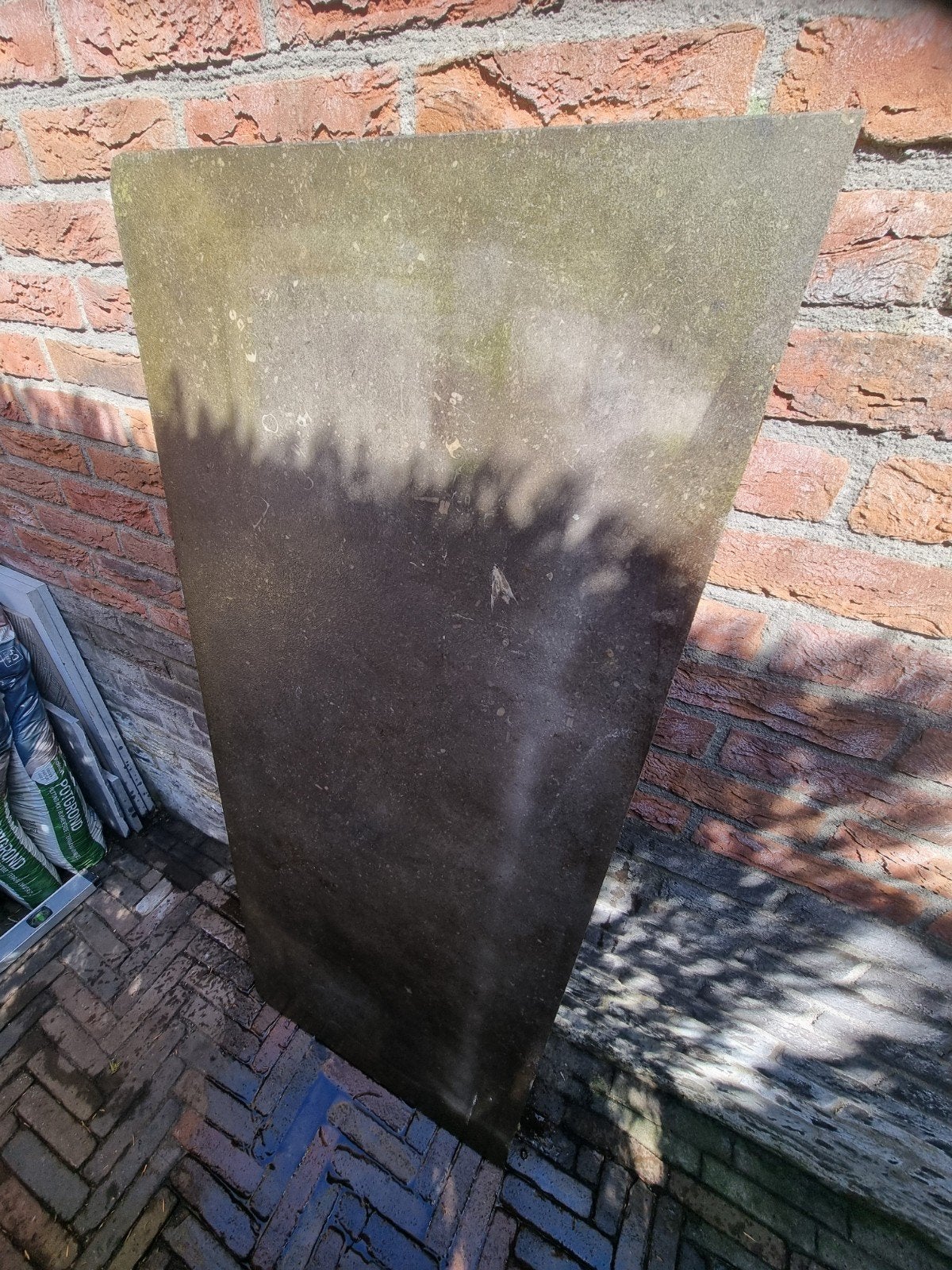 Grote natuursteenen plaat, Tuin en Terras, Ophalen, Gebruikt, Minder dan 5 m², Beton