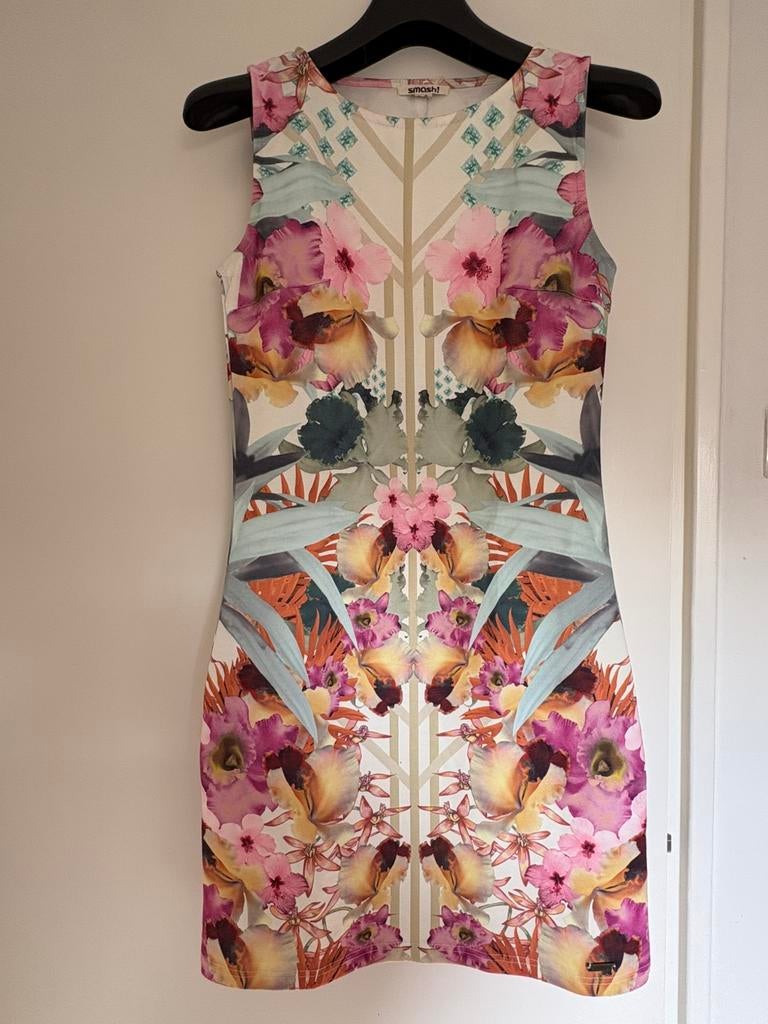 Leuke zomerjurk van Smash maat 36, Kleding | Dames, Jurken, Wit, Ophalen of Verzenden, Zo goed als nieuw, Maat 36 (S)