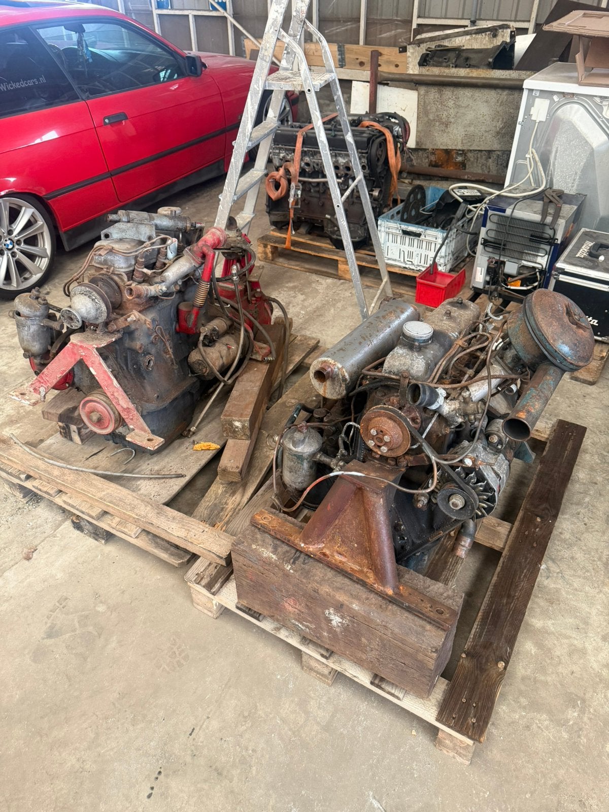 Mercedes OM636 180D boot motor 2x loopofsloop onderdelen, Ophalen, Gebruikt, Motor en Techniek, Zeilboot of Motorboot