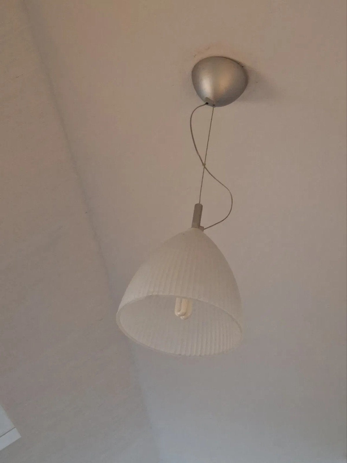 Lucitalia Stresa hanglamp, matglas, 2x (set voor 80 euro)., Ophalen, Glas, E27 (groot)