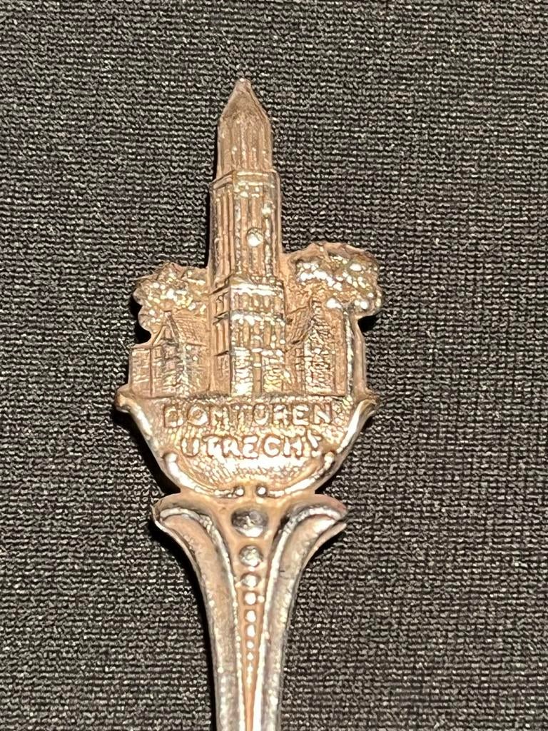 Vintage lepeltje met de Dom-Toren in Utrecht., Ophalen of Verzenden