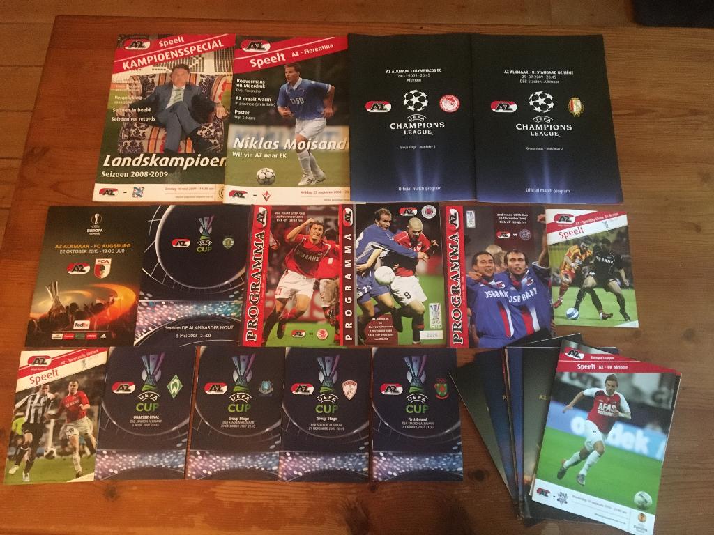 voetbalprogramma boekjes- AZ programmaboekjes-Europees, Ophalen of Verzenden, Zo goed als nieuw, Balsport