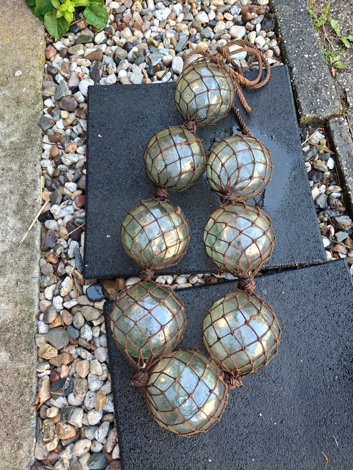 Antieke Drijvers - 8 Stuks met Touw - Vintage Decoratie, Ophalen of Verzenden