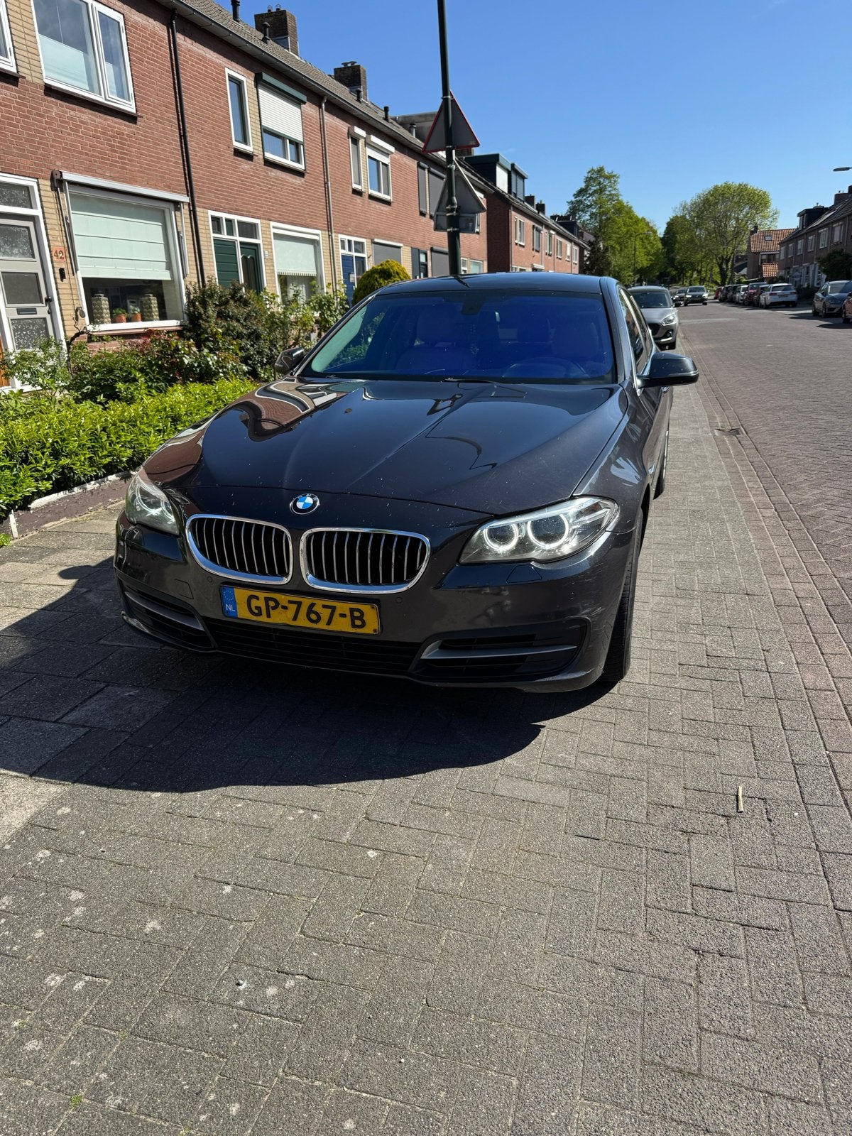 BMW 5-Serie 2015 Grijs, Auto's, BMW, Automaat, 1995 cc, 4 cilinders, 150 pk