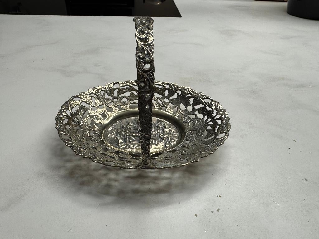 Verzilverd mandje, Antiek en Kunst, Ophalen of Verzenden
