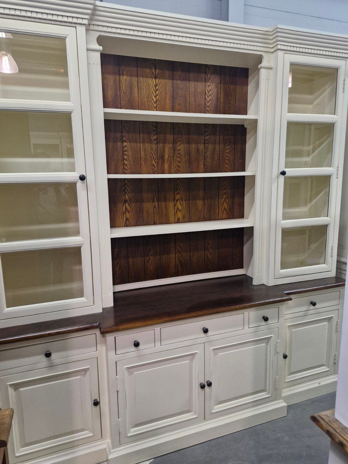 Mooie 2-delige buffetkast - 230x220,5x52cm, Ophalen, Gebruikt, Met deur(en), 200 cm of meer