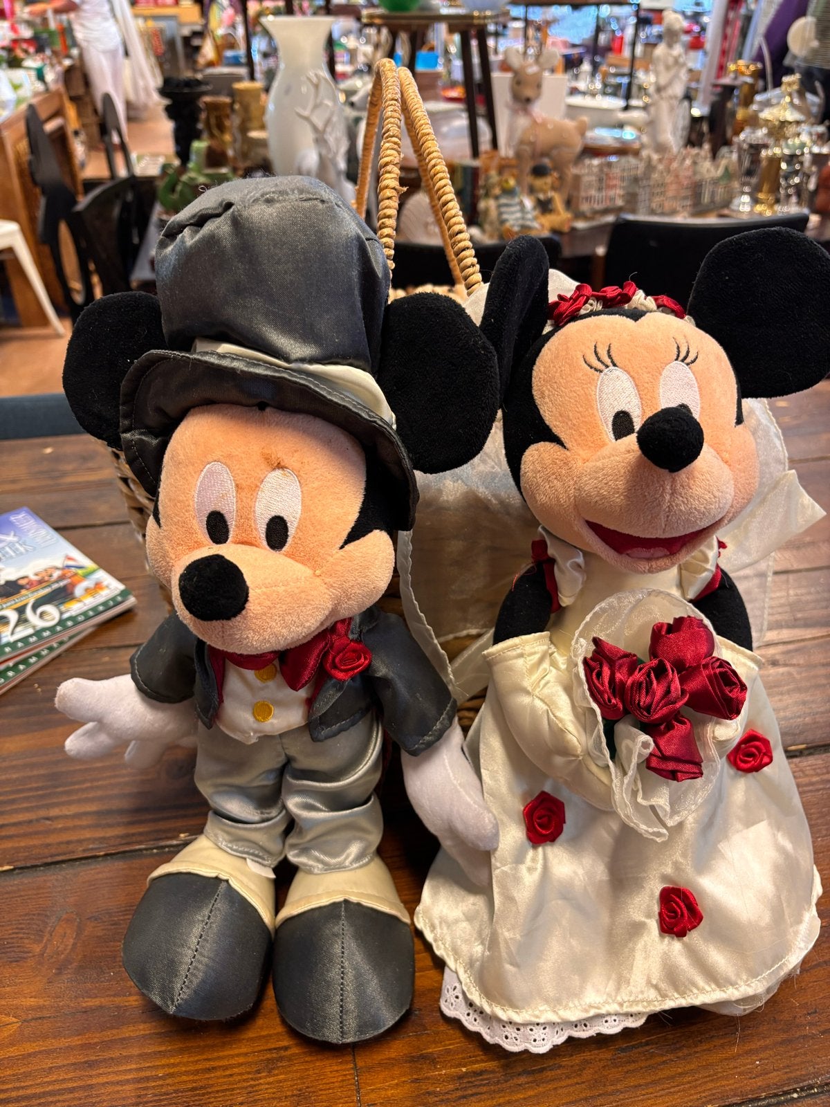 Bruidspaar Mickey en Minnie Mouse Knuffels Disneyland Parijs, Muis, Disney, Disney, Disney