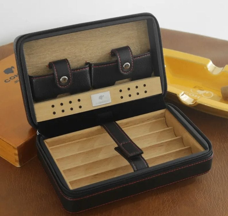 Cohiba - luxe zwarte reishumidor (Nieuw!), Ophalen of Verzenden, Nieuw, Tabaksdoos of Verpakking