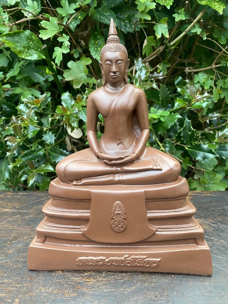 Buddha Luang Phor Sothon tempel beeld – Thailand – 23 cm, Gesigneerd, Ophalen of Verzenden, Zo goed als nieuw, Nvt