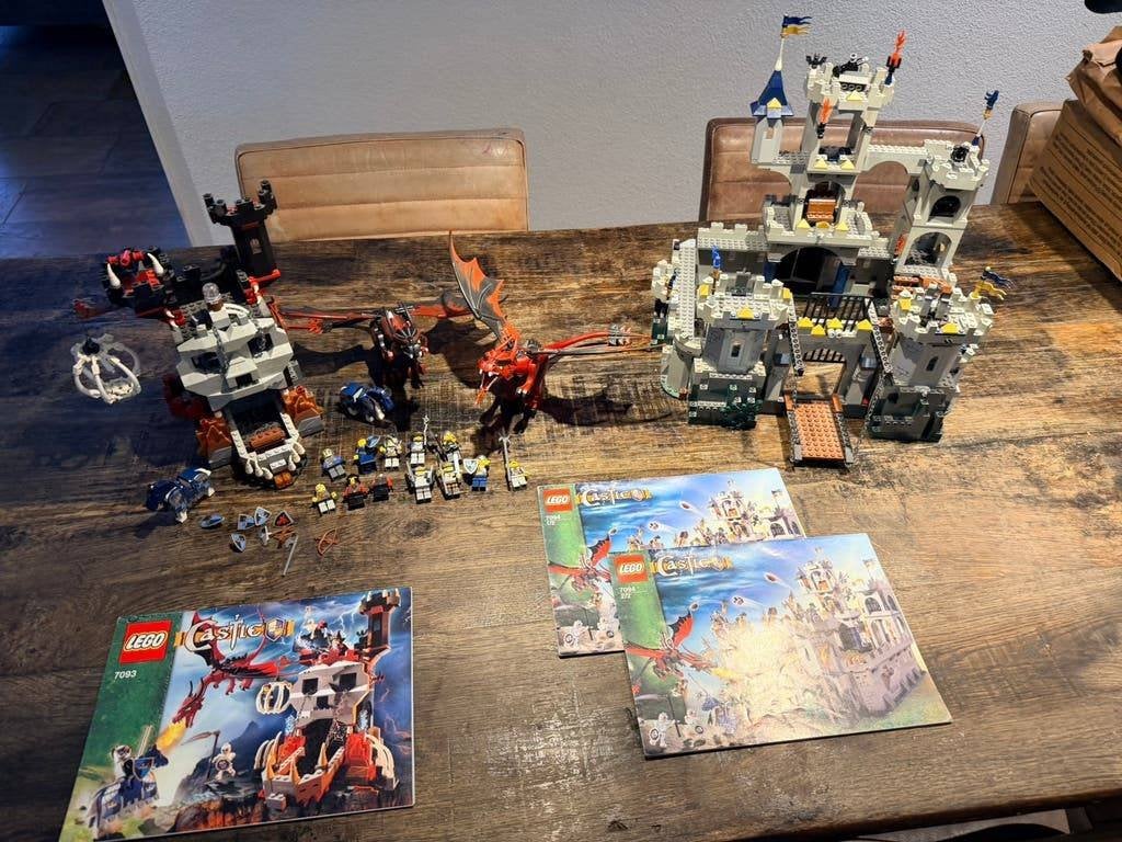 Lego Castle sets 7093 & 7094 met boekjes, Gebruikt, Inclusief instructies, Lego, Ophalen of Verzenden