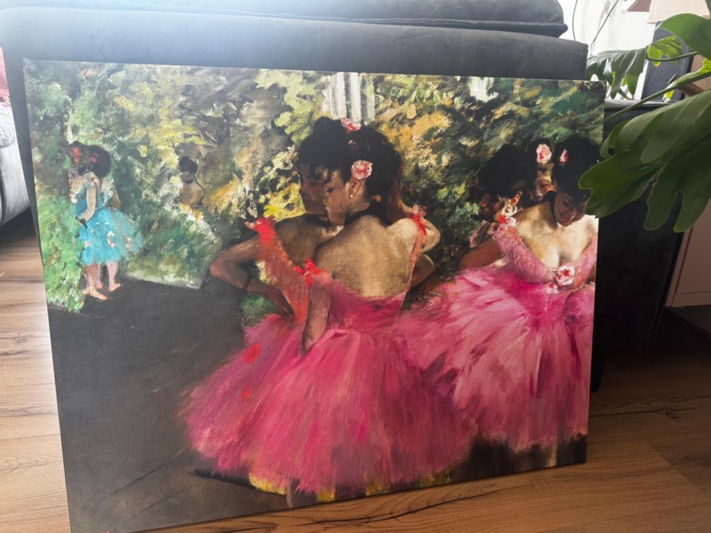 Edgar Degas Dancers in Pink 1876 print on canvas, Ophalen