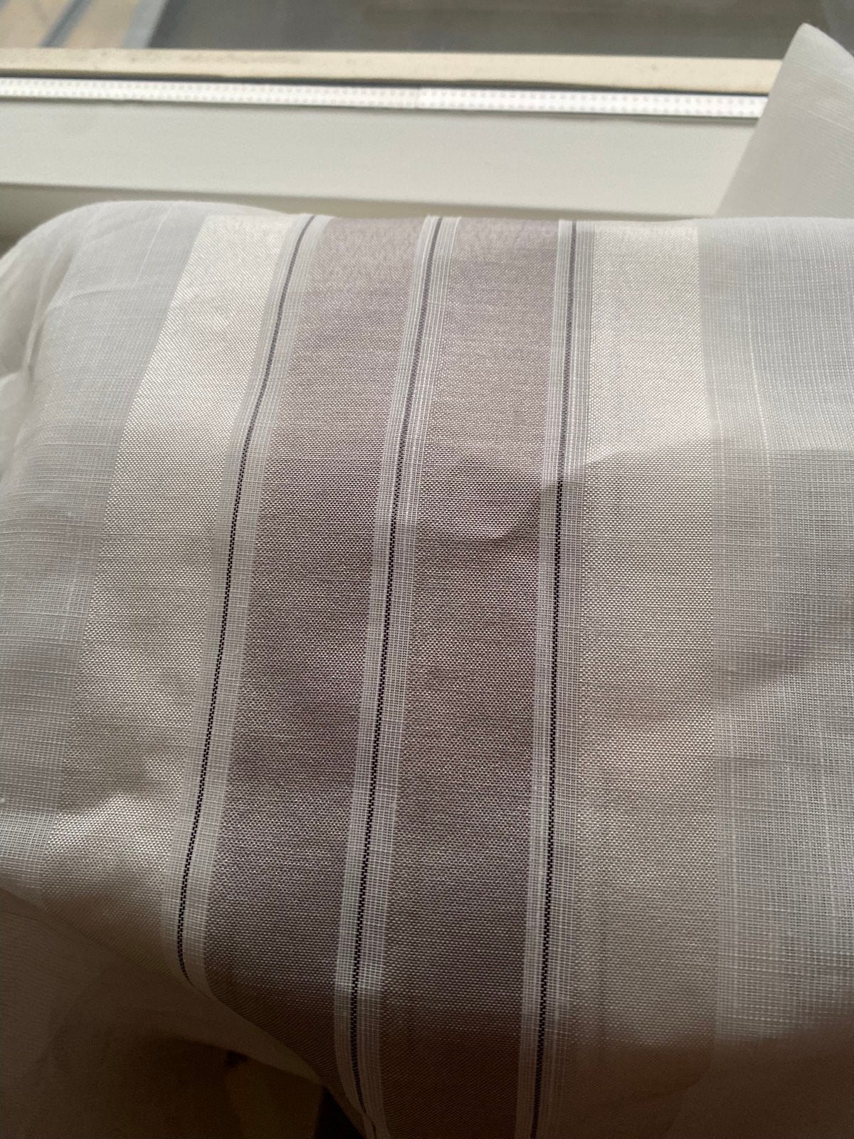 Vitrage ( inbetween) voor tuindeuren en of 3 ramen, Huis en Inrichting, Ophalen of Verzenden, Zo goed als nieuw, Wit, Vitrage