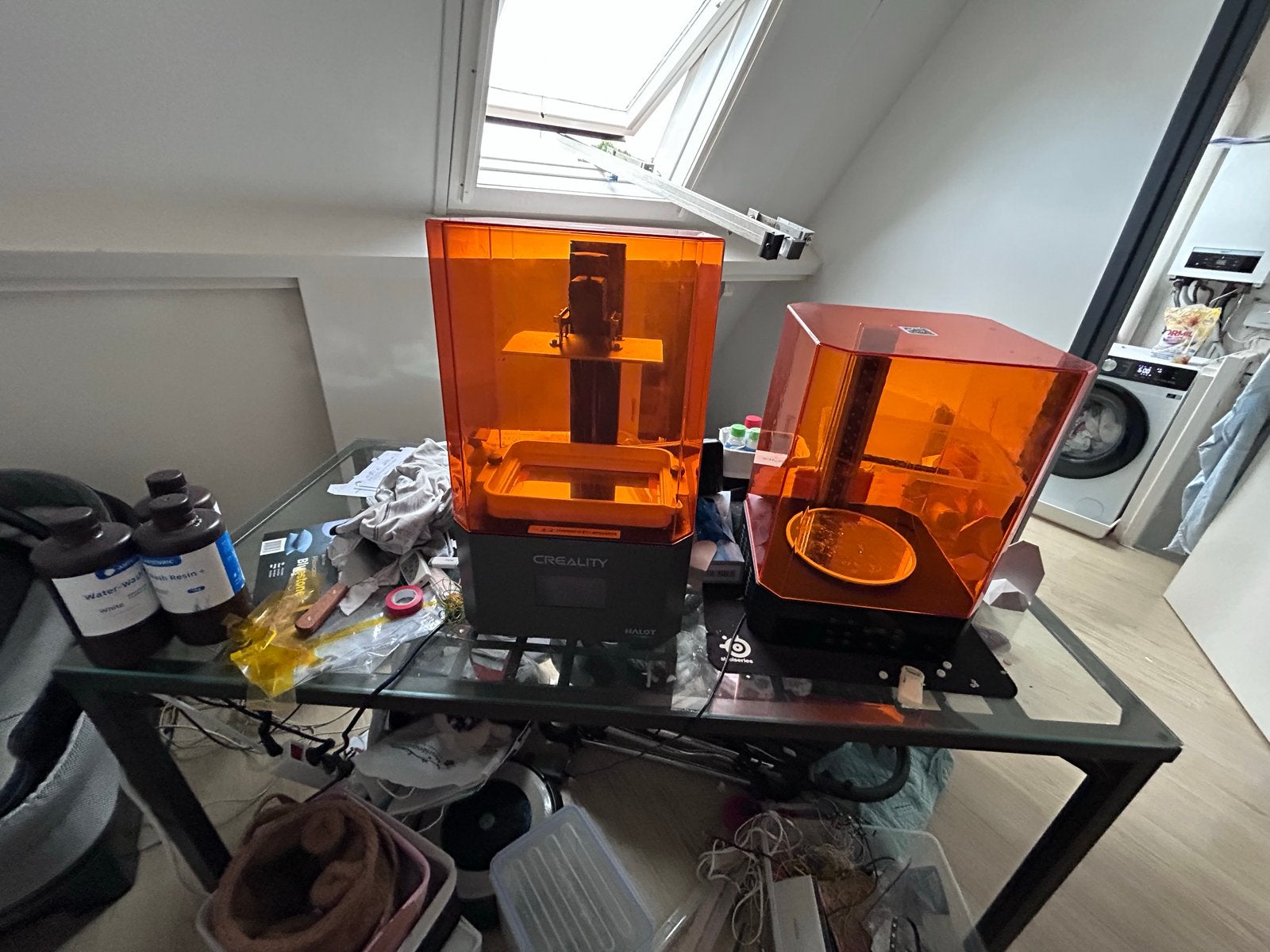 Creality en Elegoo Resin 3D-printer en cure met toebehoren, Ophalen, Gebruikt, Resin/Hars