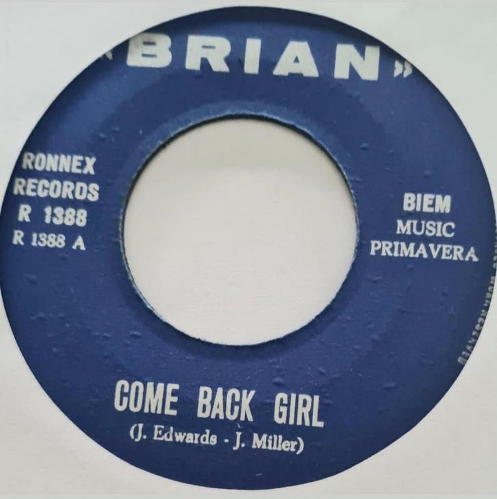 BRIAN - COME BACK GIRL, Ophalen of Verzenden, Gebruikt
