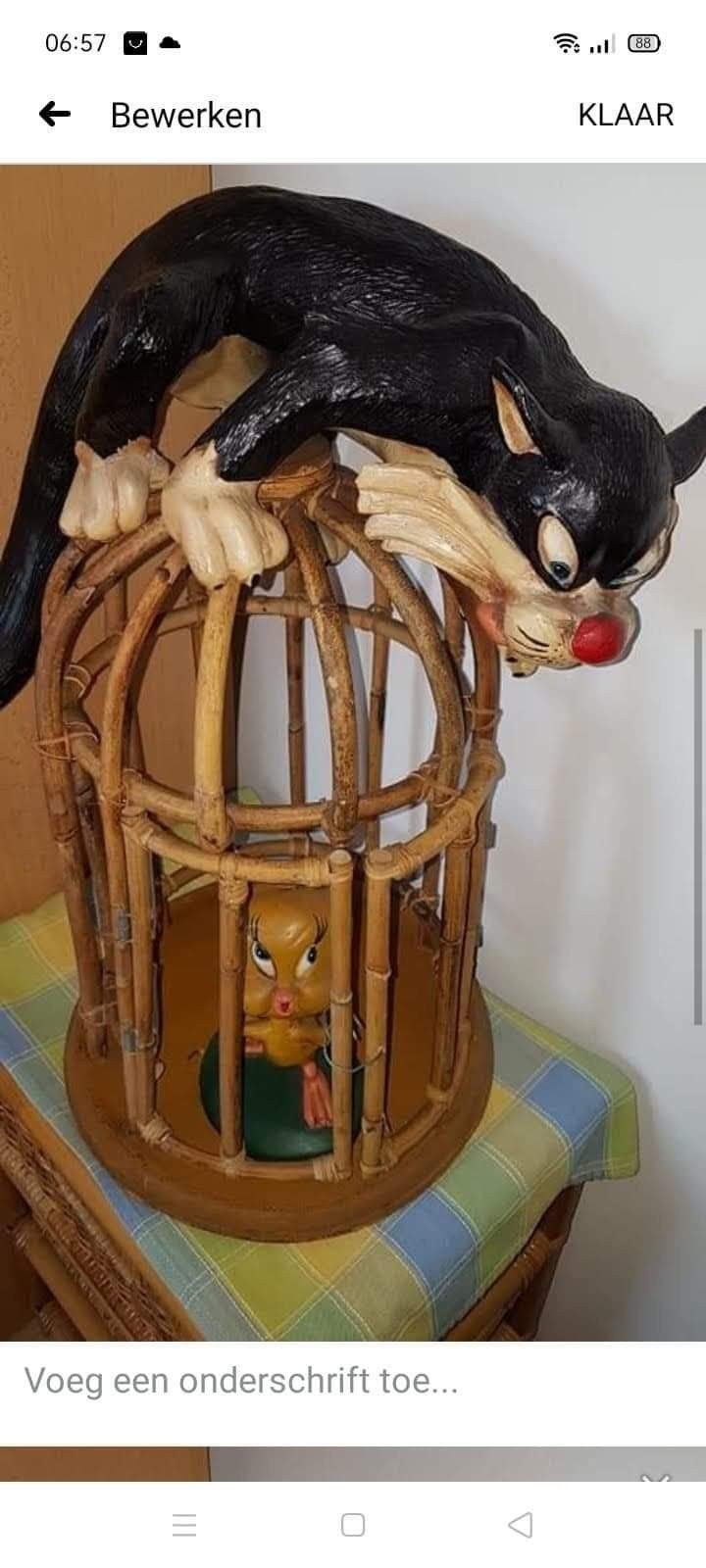 Sylvester en Tweety in kooi, Ophalen