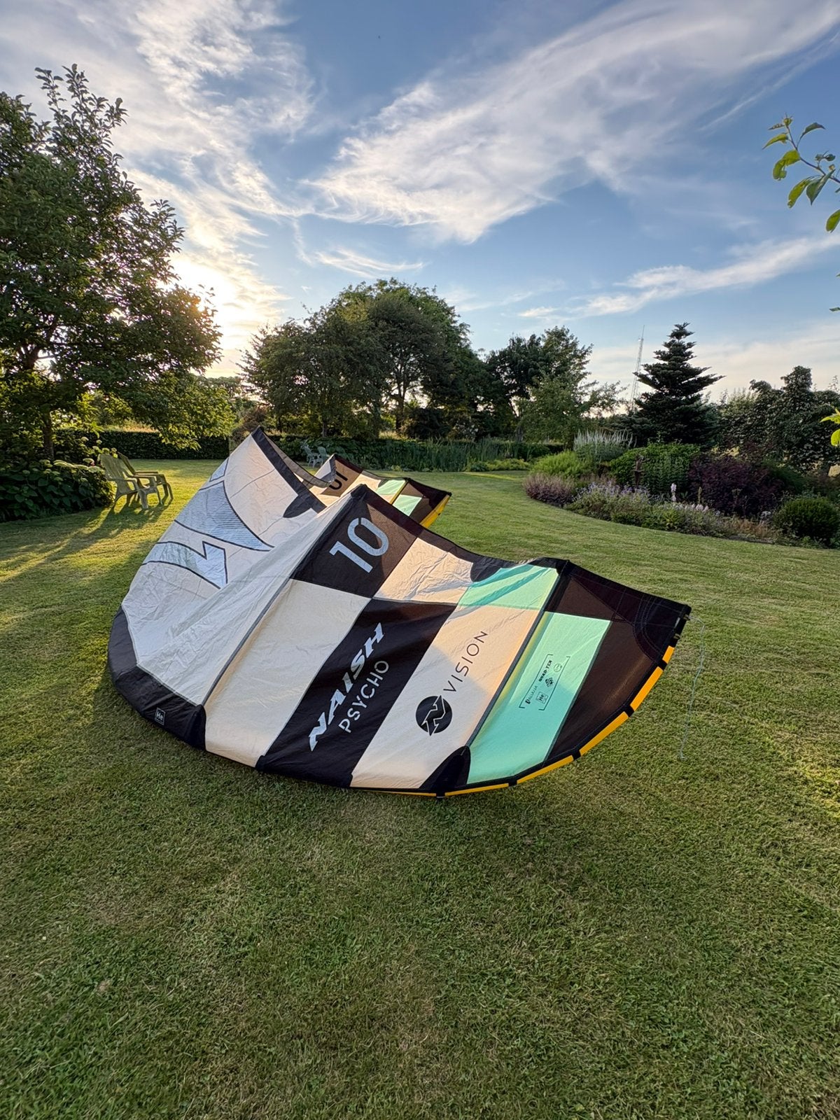 Naish Psycho Nvision 10m zgan., Watersport en Boten, Kitesurfen, Ophalen of Verzenden, Zo goed als nieuw, 10 m², Kite
