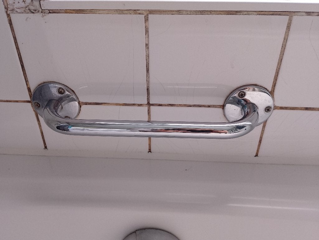 RVS Badgreep handvat douche, Ophalen of Verzenden, Gebruikt, Grijs, Overige typen