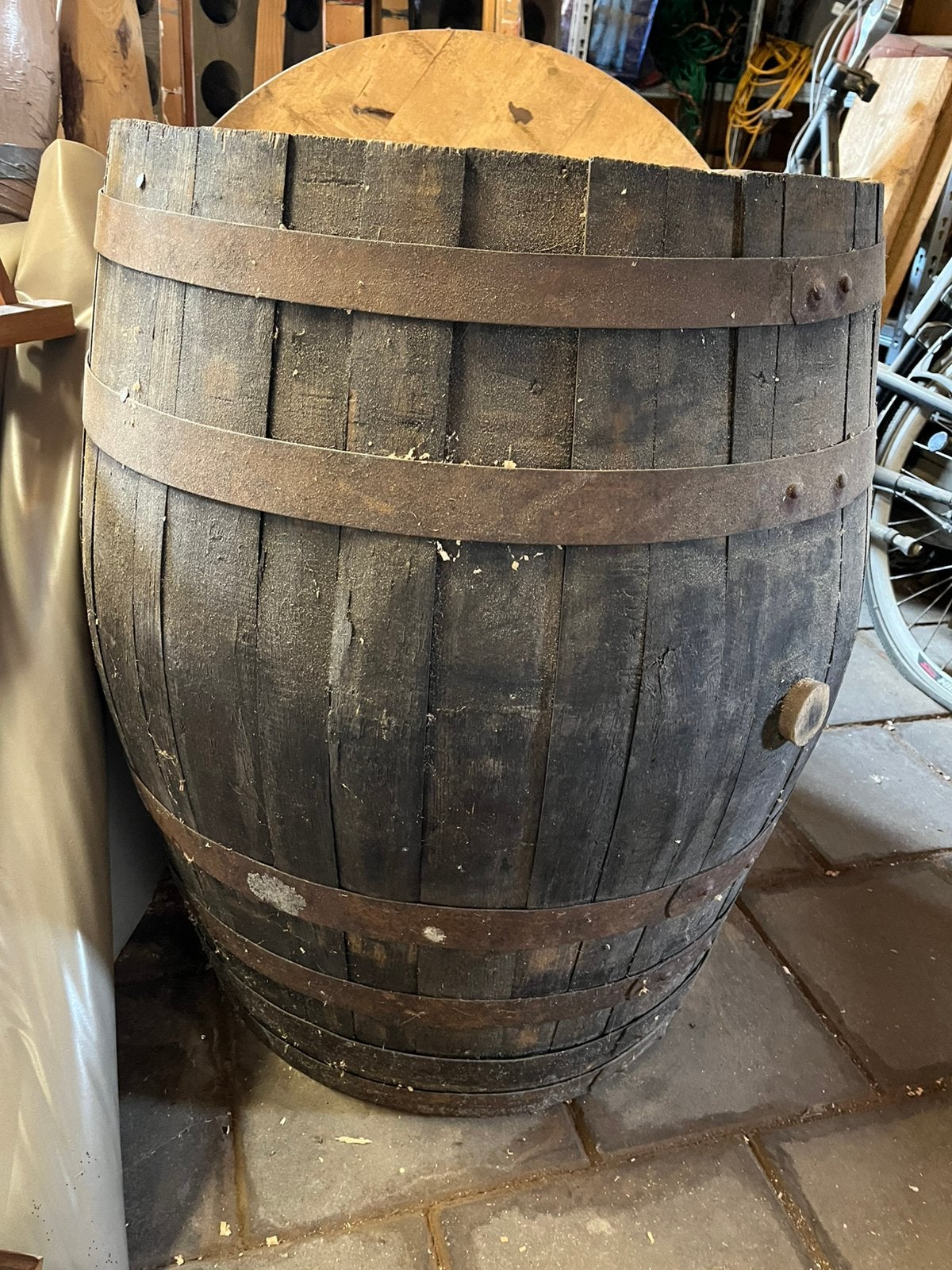 Bloembak waterbak houten wijnvat Whiskyvat 80 cm hoog, Tuin en Terras, Gerard Krale, Nieuw, Ophalen of Verzenden, Info@gkrale.nl