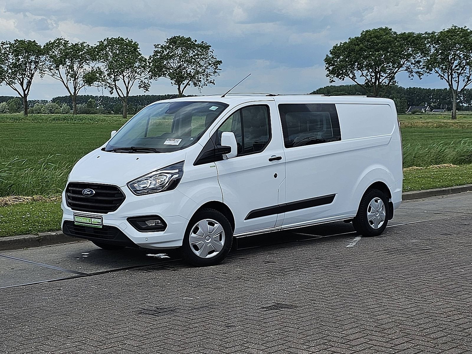 FORD TRANSIT CUSTOM 2.0 l2 dubbele cabine ac, Gebruikt, Euro 6, 129 pk, Wit